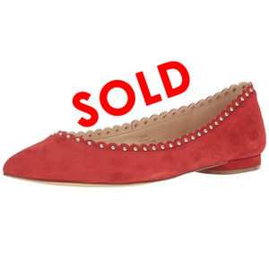 *SOLD* Nine West Omlit Suede Red Ballet Flat 11 M